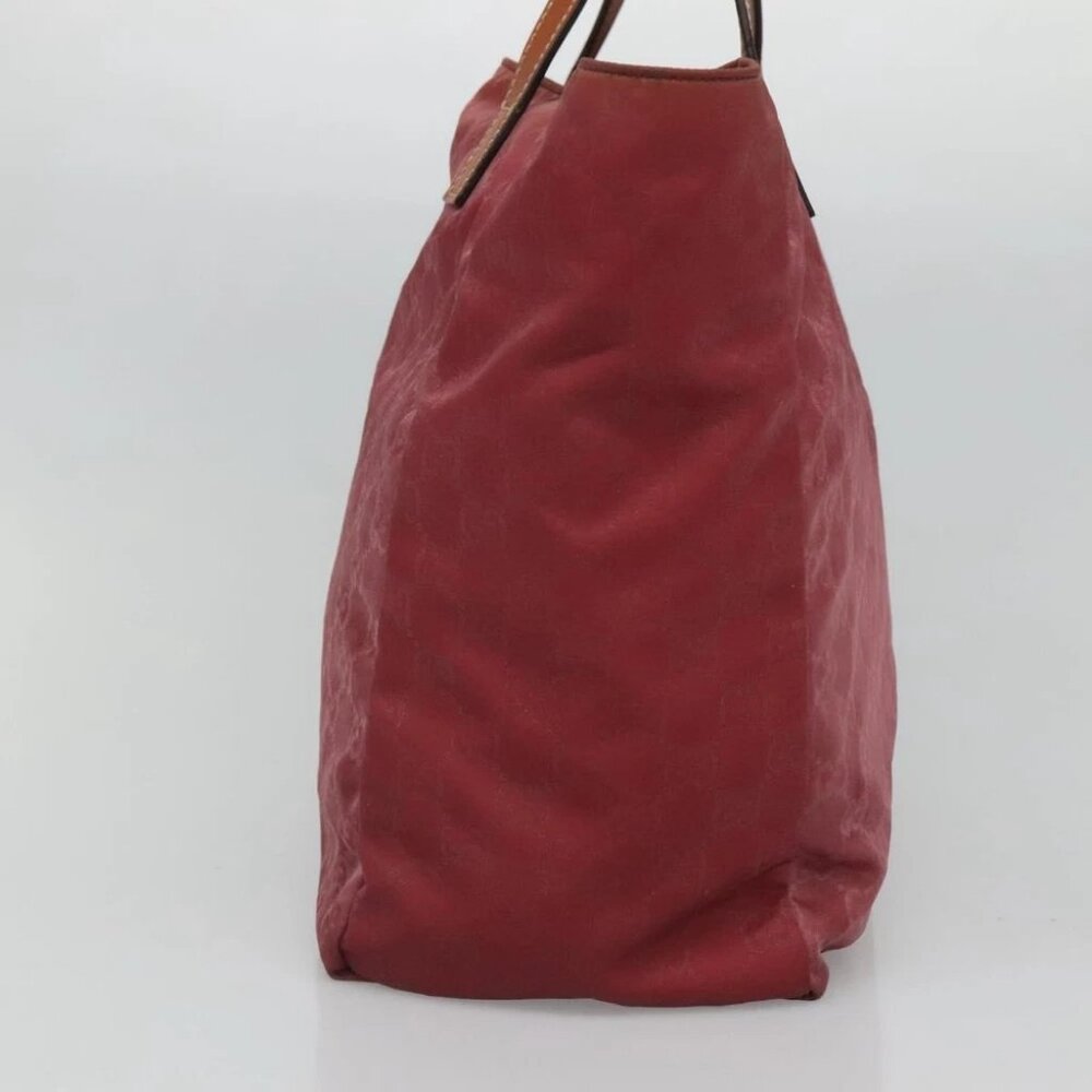 GUCCI GG Canvas Tote Bag Nylon Pink Silver 282439 Auth ti3238 - Picture 13 of 16